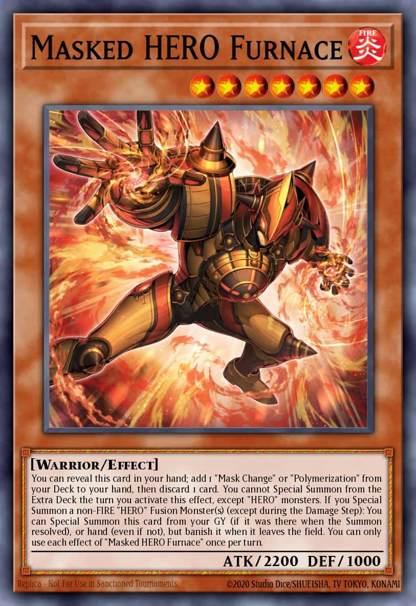 Masked HERO Furnace MZMU-EN015 Super Rare Yu-Gi-Oh! kartı