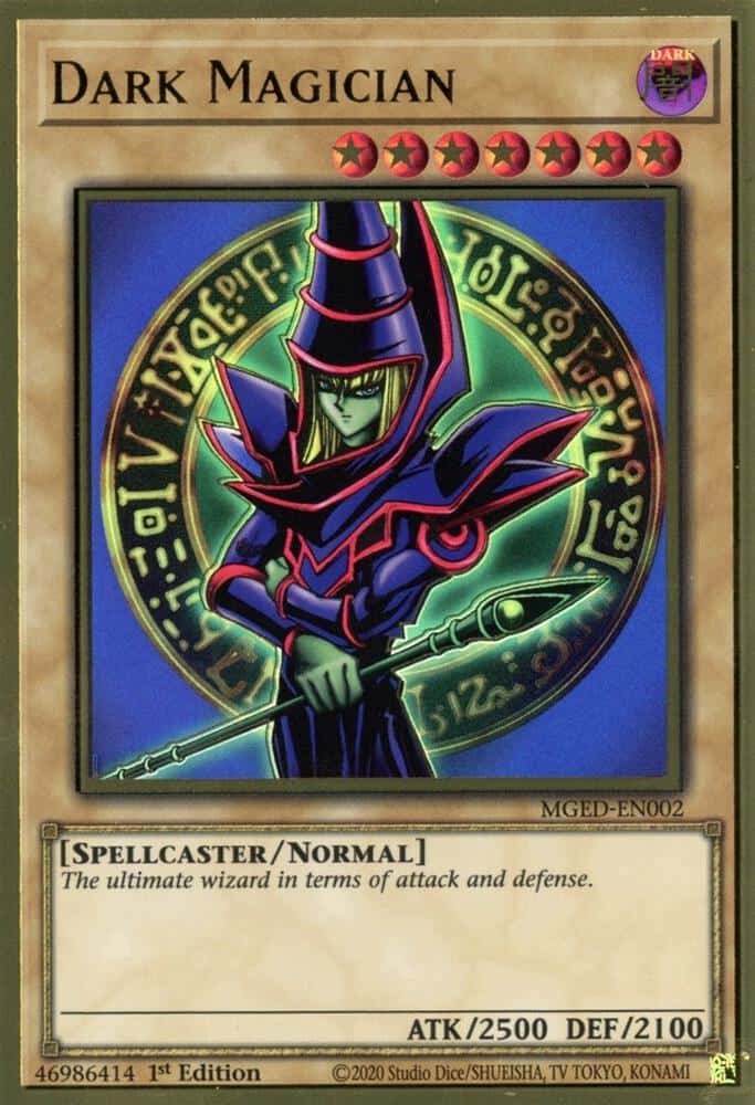 Dark Magician MGED-EN002 Premium Gold Rare Yu-Gi-Oh! kartı