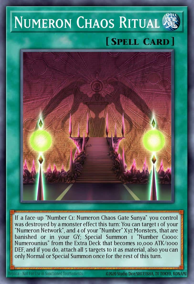 Numeron Chaos Ritual MGED-EN050 Premium Gold Rare Yu-Gi-Oh! kartı
