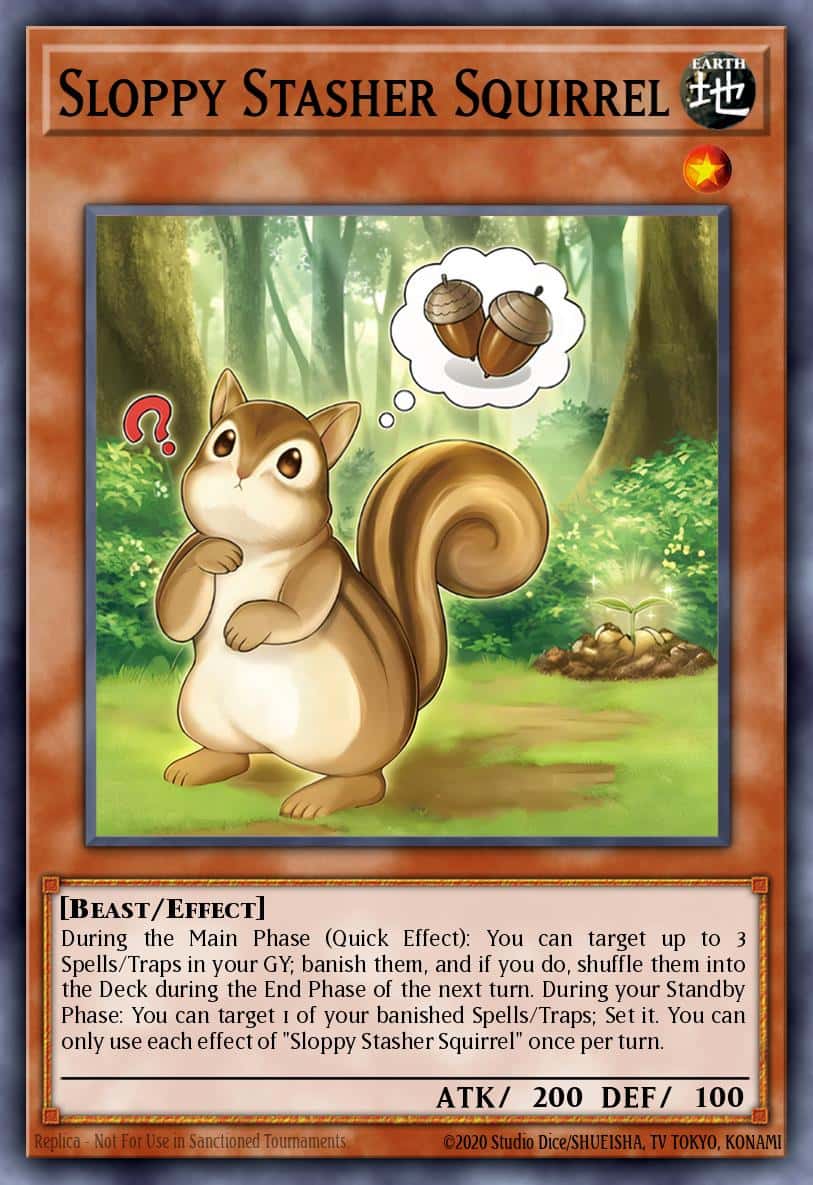 Sloppy Stasher Squirrel MZMU-EN036 Rare Yu-Gi-Oh! kartı