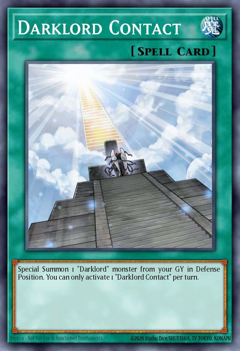Darklord Contact MZMU-EN113 Rare Yu-Gi-Oh! kartı