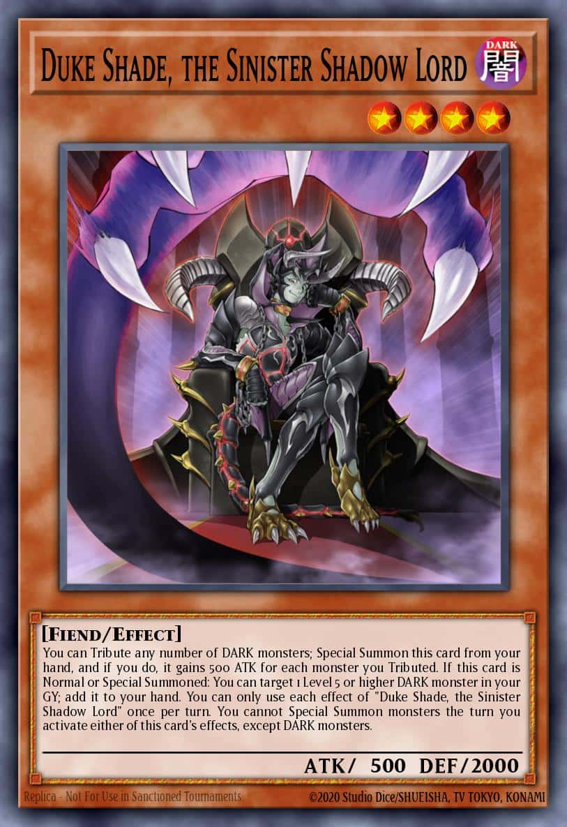 Duke Shade, the Sinister Shadow Lord EGS1-EN017 Common Yu-Gi-Oh! kartı