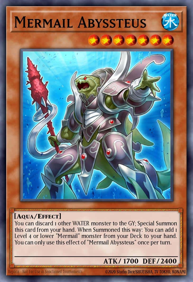 Mermail Abyssteus RA03-EN007 Super Rare Yu-Gi-Oh! kartı
