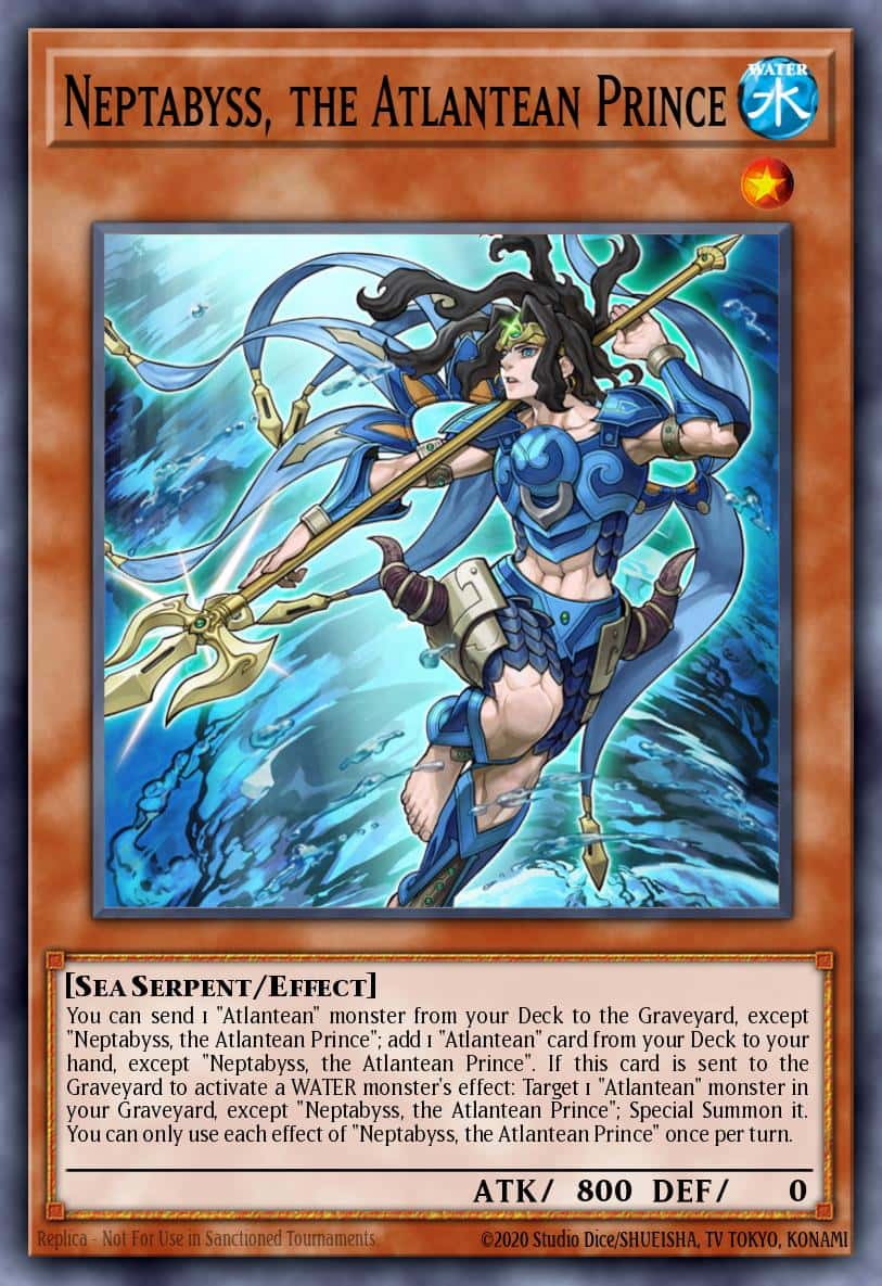 Neptabyss, the Atlantean Prince RA03-EN013 Secret Rare Yu-Gi-Oh! kartı
