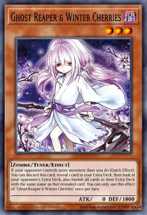 Ghost Reaper & Winter Cherries RA03-EN014 Super Rare Yu-Gi-Oh! kartı