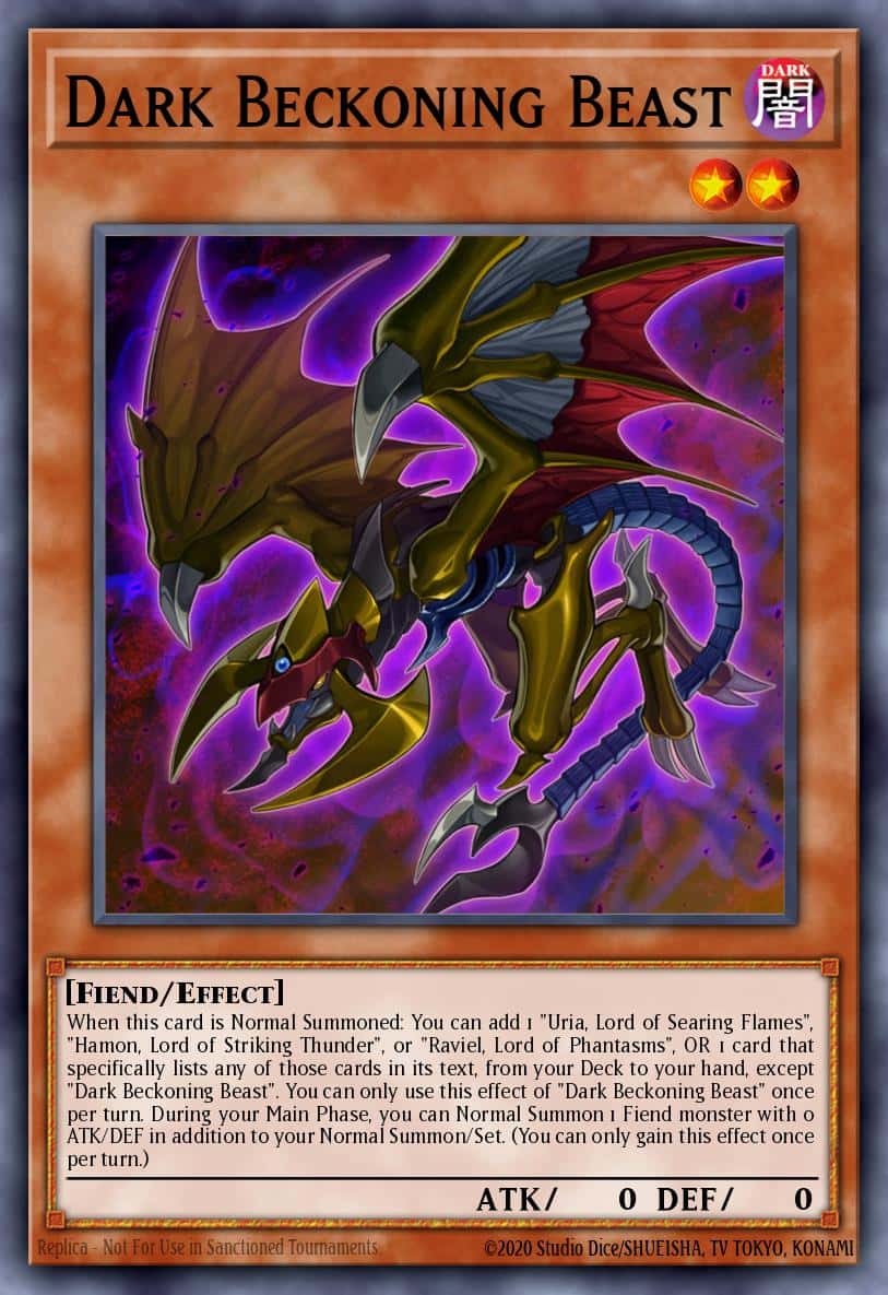Dark Beckoning Beast RA03-EN027 Ultra Rare Yu-Gi-Oh! kartı