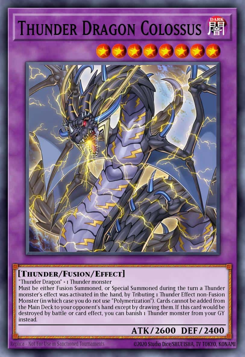 Thunder Dragon Colossus RA03-EN036 Secret Rare Yu-Gi-Oh! kartı
