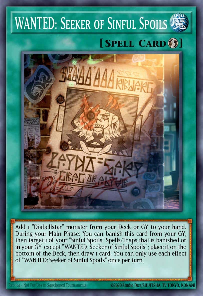 WANTED: Seeker of Sinful Spoils RA03-EN074 Secret Rare Yu-Gi-Oh! kartı