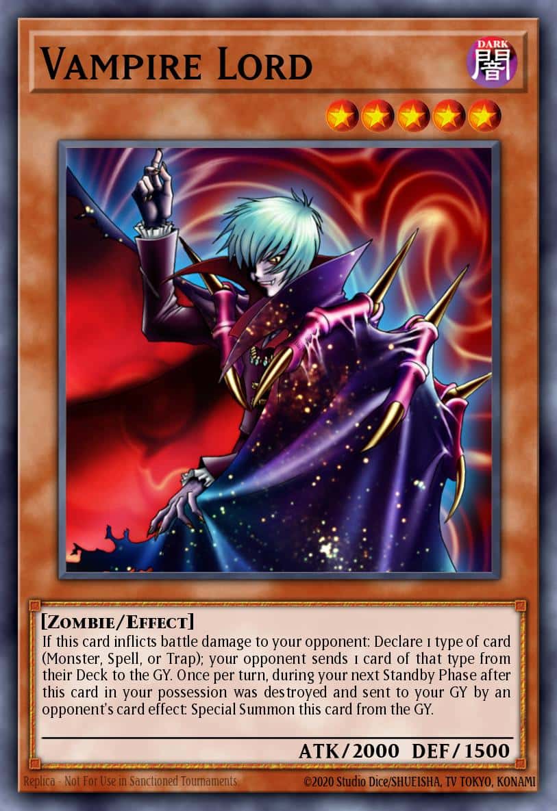 Vampire Lord RA03-EN128 Platinum Secret Rare Yu-Gi-Oh! kartı