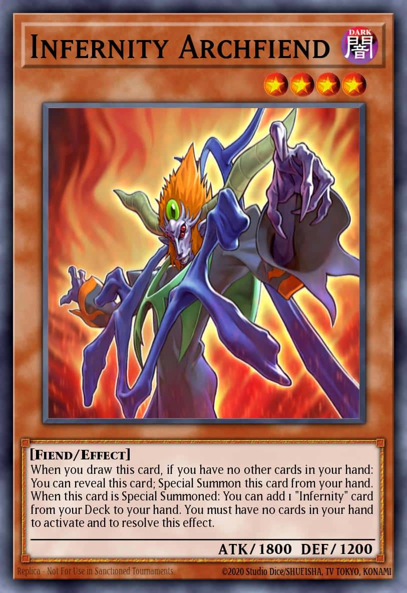 Infernity Archfiend RA03-EN220 Platinum Secret Rare Yu-Gi-Oh! kartı