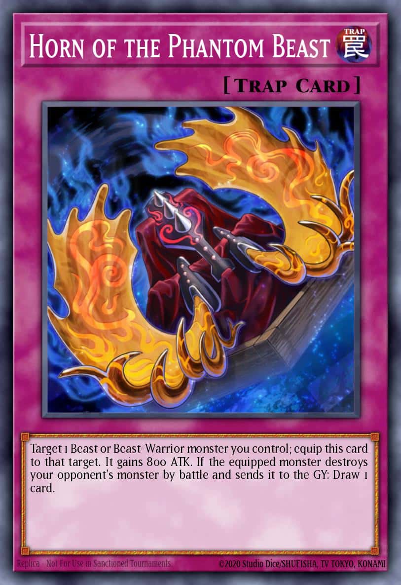 Horn of the Phantom Beast RA03-EN241 Platinum Secret Rare Yu-Gi-Oh! kartı