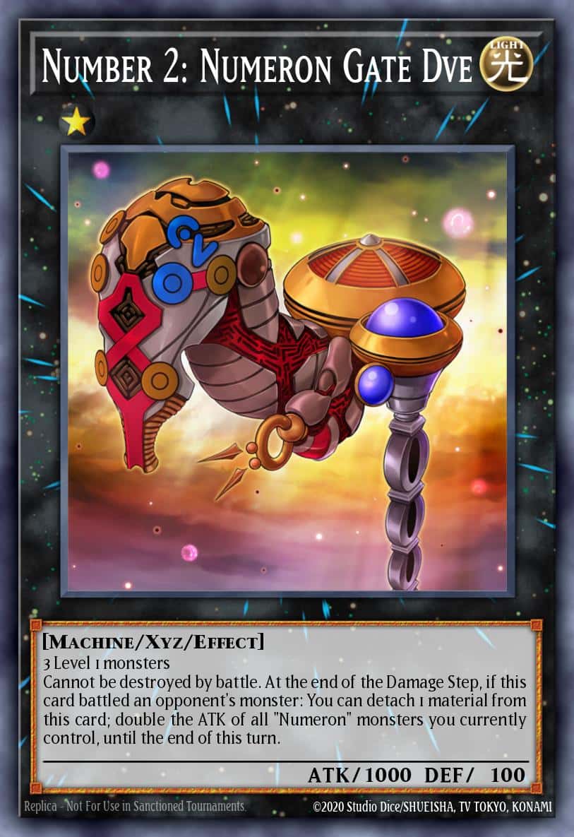 Number 2: Numeron Gate Dve MGED-EN084 Gold Rare Yu-Gi-Oh! kartı