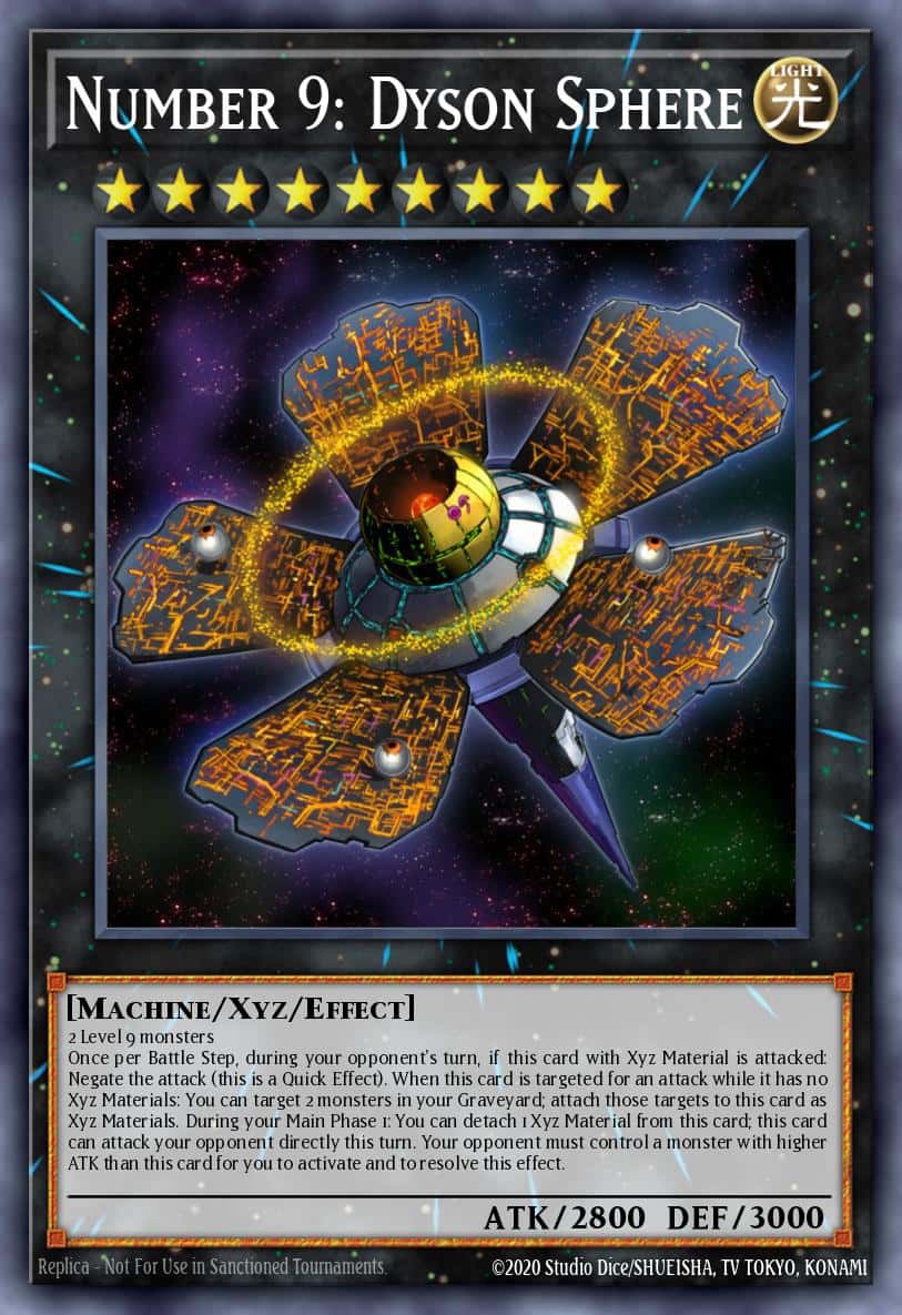 Number 9: Dyson Sphere MGED-EN089 Gold Rare Yu-Gi-Oh! kartı