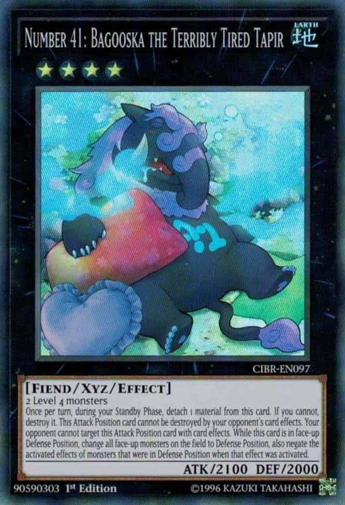 Number 41: Bagooska the Terribly Tired Tapir MGED-EN090 Gold Rare Yu-Gi-Oh! kartı