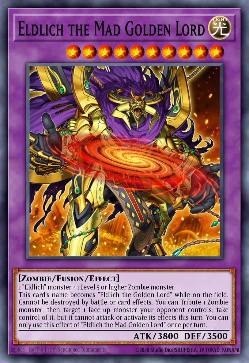 Eldlich the Mad Golden Lord MGED-EN123 Gold Rare Yu-Gi-Oh! kartı