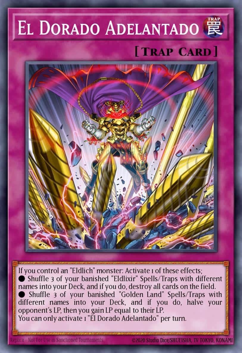 El Dorado Adelantado MGED-EN129 Gold Rare Yu-Gi-Oh! kartı