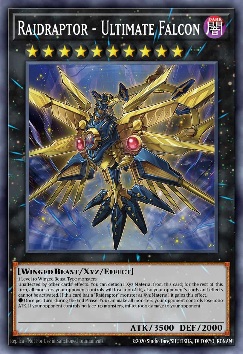 Raidraptor - Ultimate Falcon MGED-EN140 Gold Rare Yu-Gi-Oh! kartı